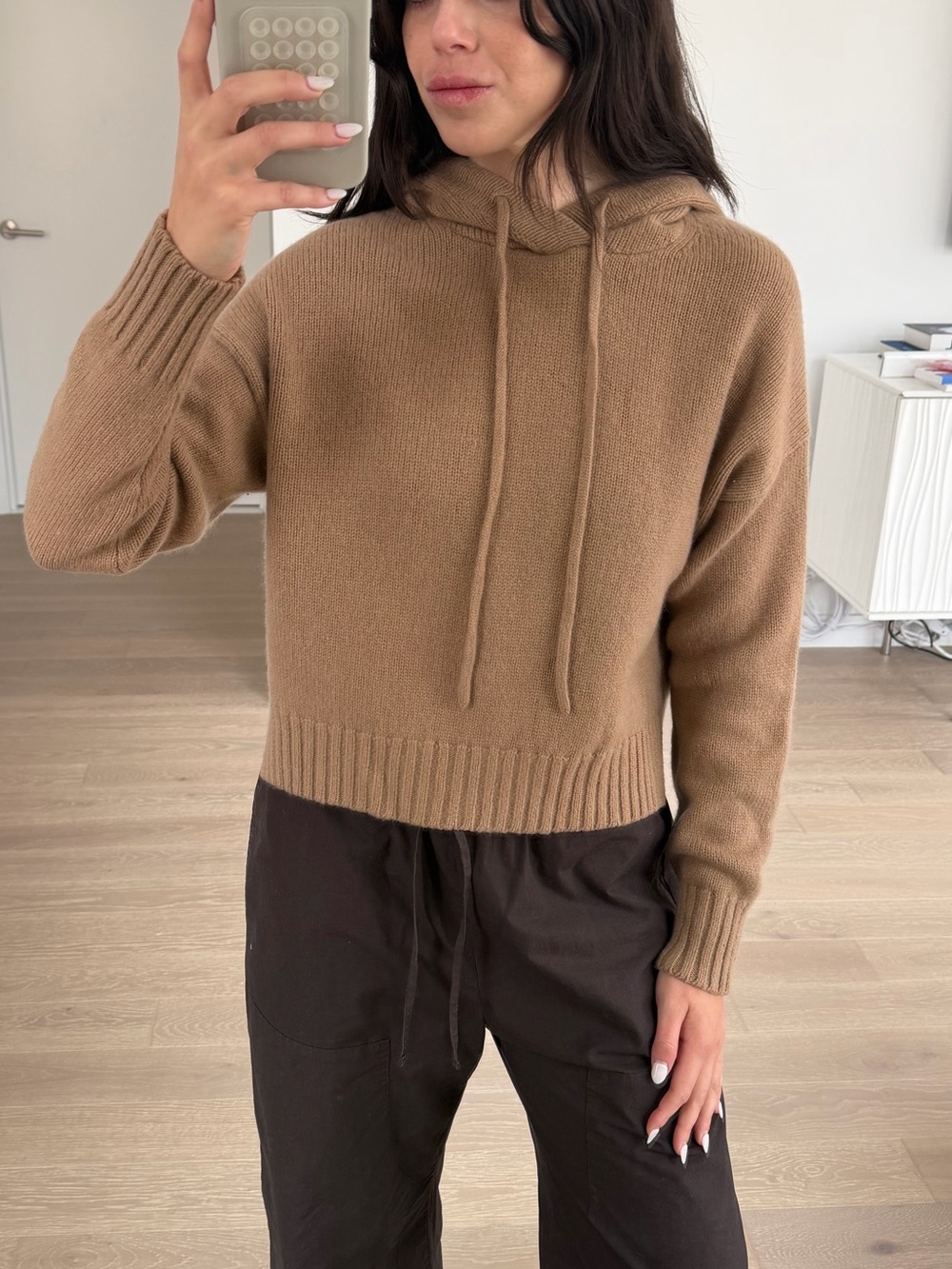 Aritzia Babaton Luxe 100% Cashmere Hoodie Camel XS